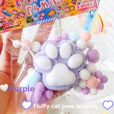 Plush Cat Claw Squishy Stress Relief Toy