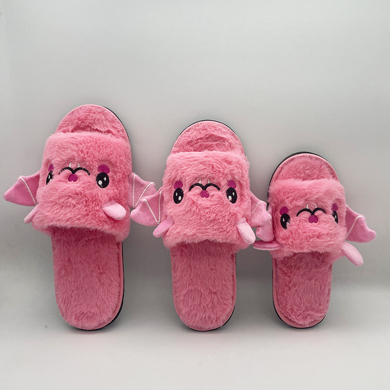 Bat Design Plush Slippers