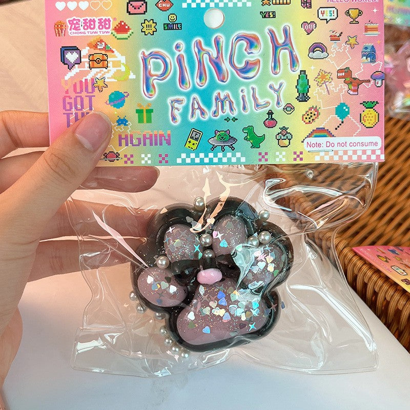 Plush Cat Claw Squishy Stress Relief Toy